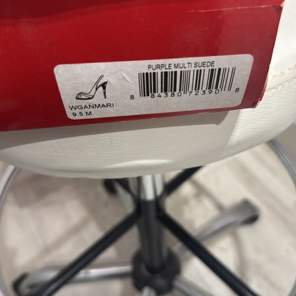 Guess Plum and Snakeskin Slingback Heels - Picture 4 of 4